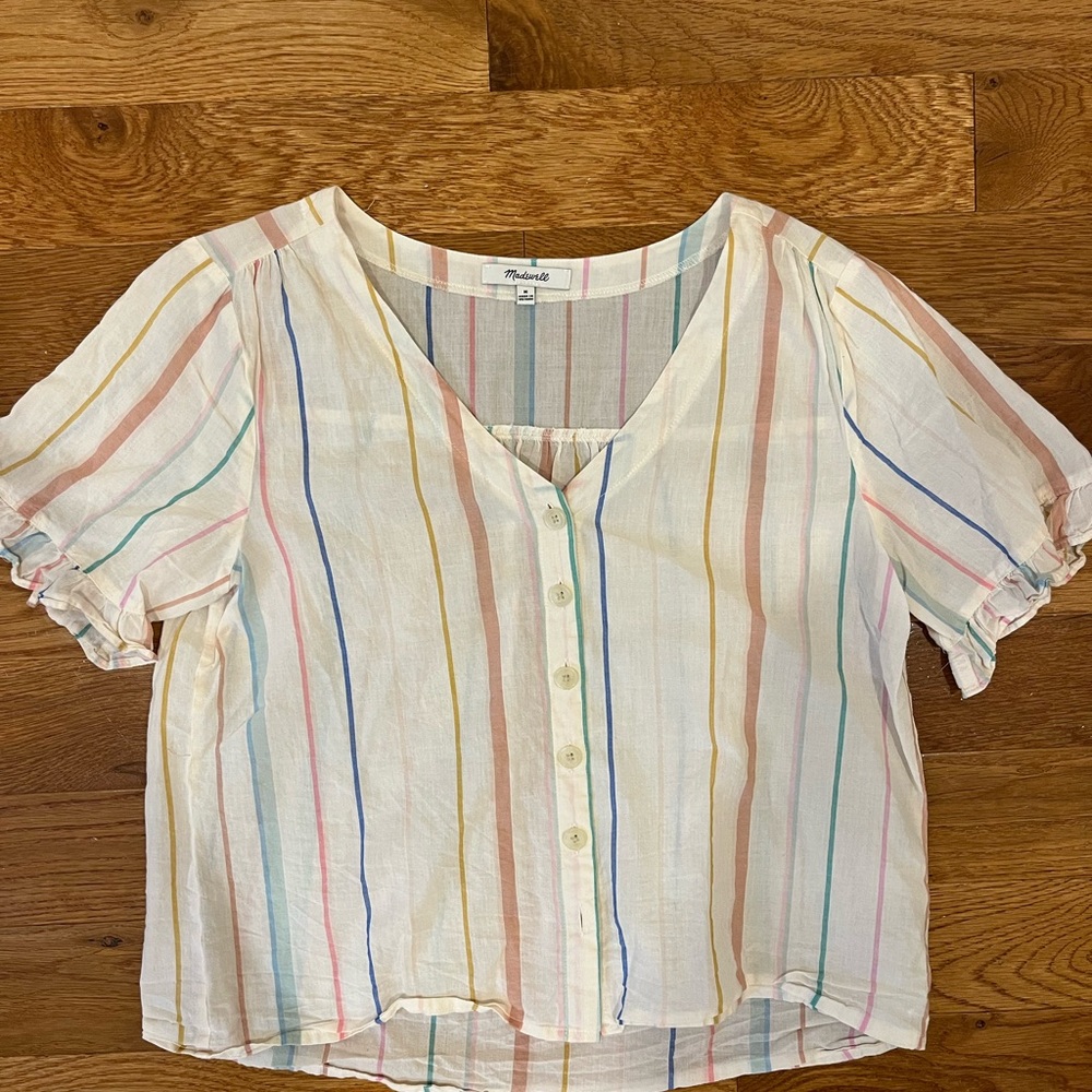 Madewell Women's Striped Button-Down Top - Multicolor